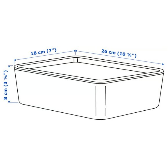 IKEA White Storage Box W/ Lid Kuggis Set of 4 - Picture 5 of 5